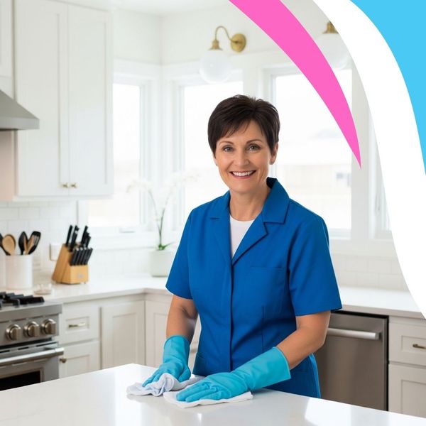 friendly cleaning professional