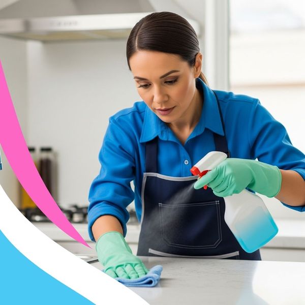 sprays and wipes a modern kitchen countertop sprays and wipes a modern kitchen countertop