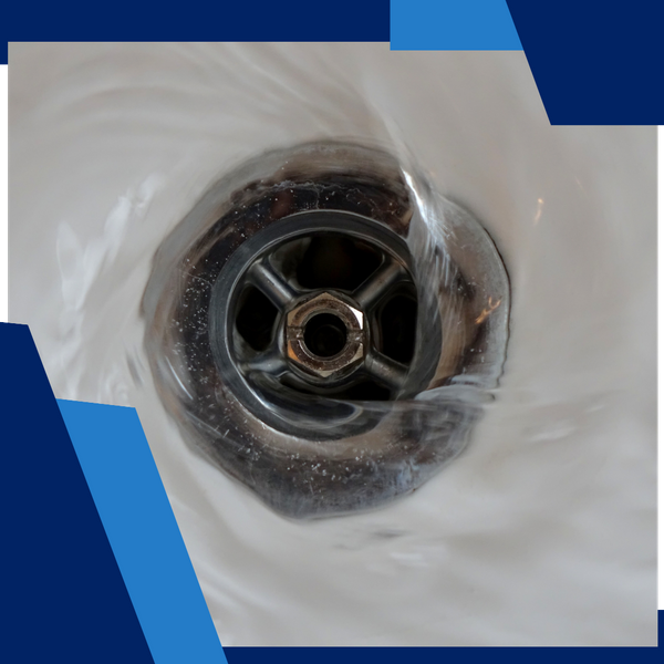 water flowing down a drain