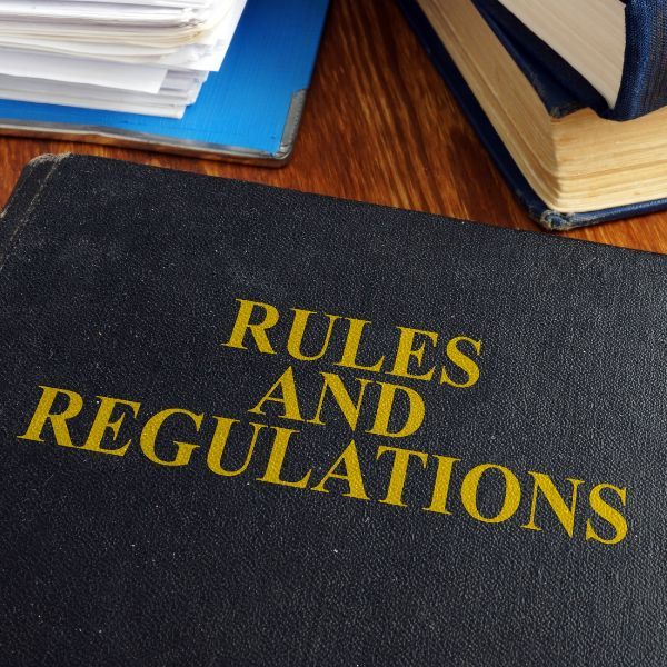 A book titled Rules and Regulations
