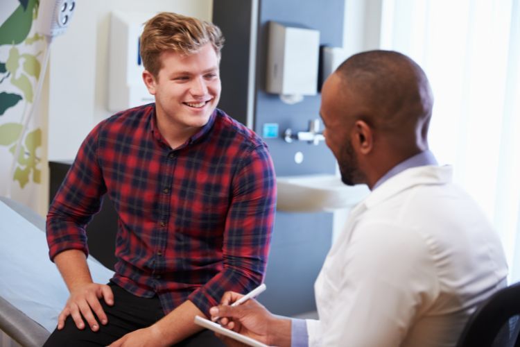 Doctor talking to a patient