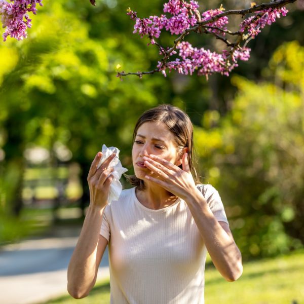 A women with allergies