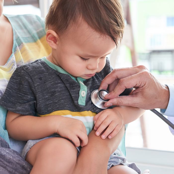 image of a child getting a checkup