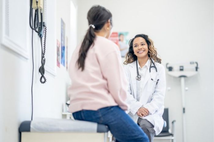 Doctor talking to a patient