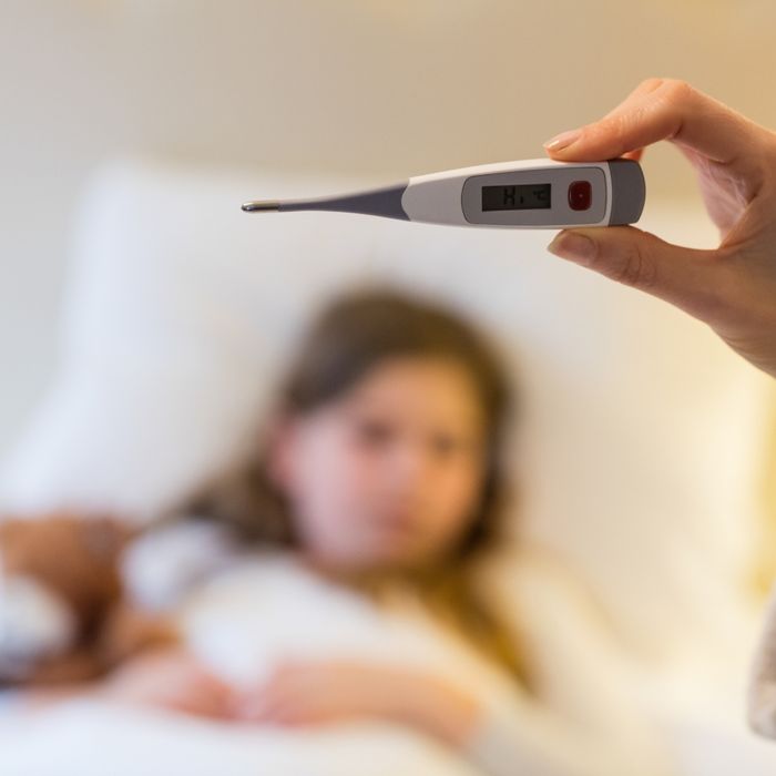 image of a kid with a fever