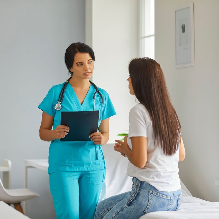 Women speaking to a doctor