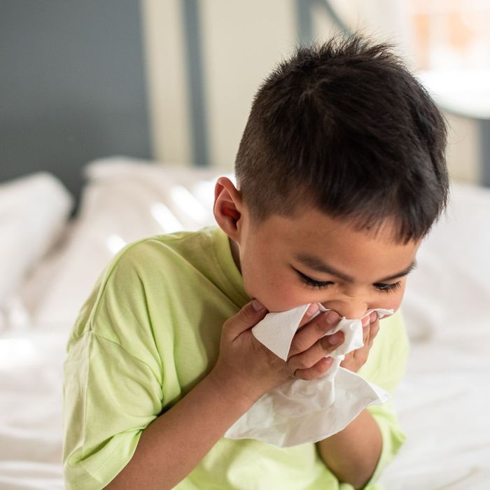 A child sneezing