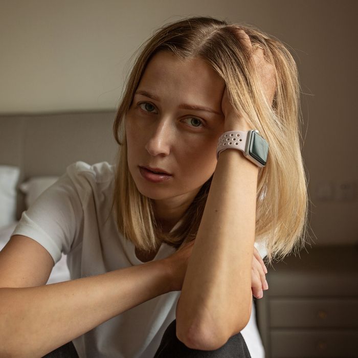 image of a woman with lingering symptoms