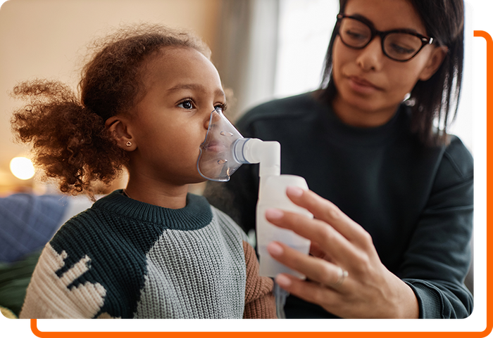 image of a kid getting respiratory care