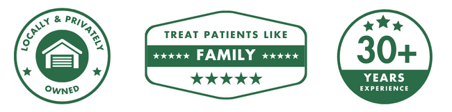locally & privately owned, treat patients like family, 30+ years experience