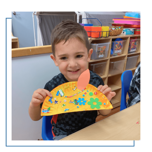 toddler in learning environment