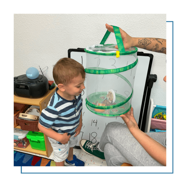 toddler in learning environment