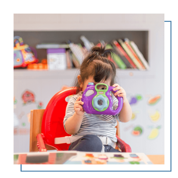 toddler in learning environment