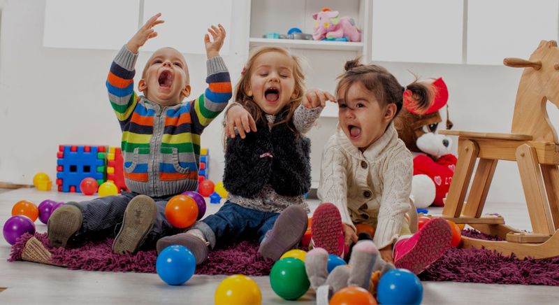 group of kids playing with ball 