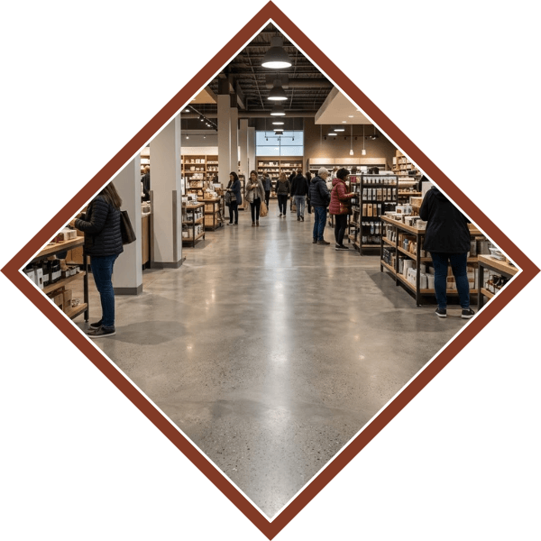 leek, dust-free stained concrete floors