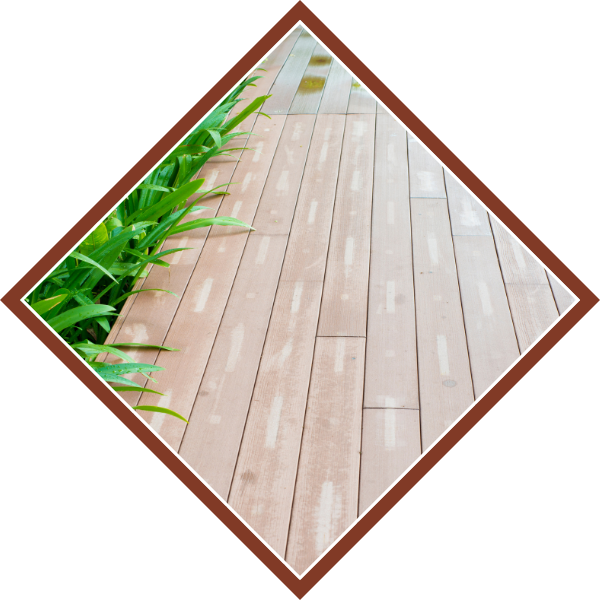 light colored deck planks