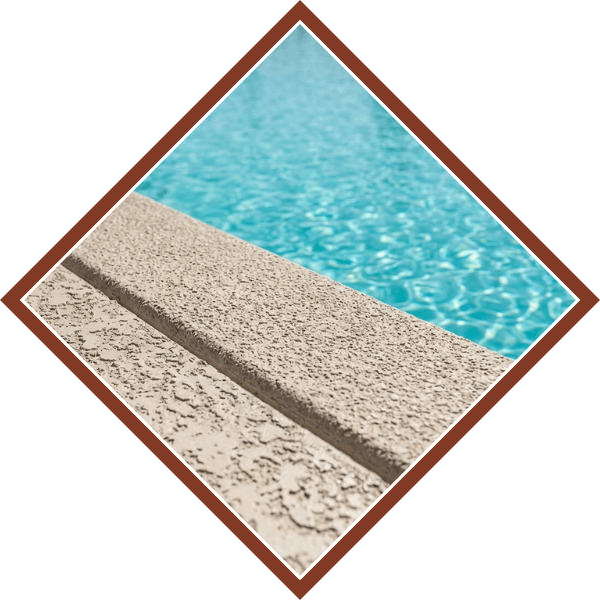 close up of concrete pool deck