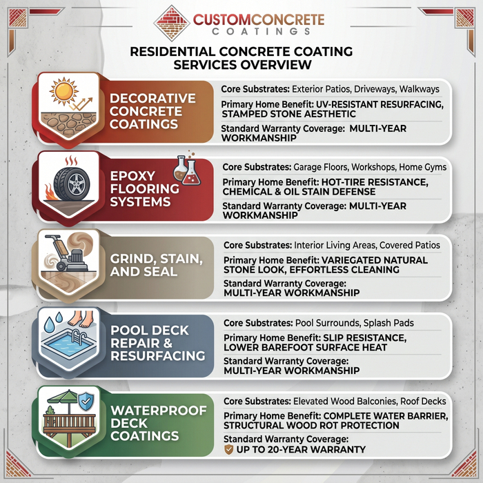 Residential Concrete Coatings, Epoxy Flooring & Deck Waterproofing Overview