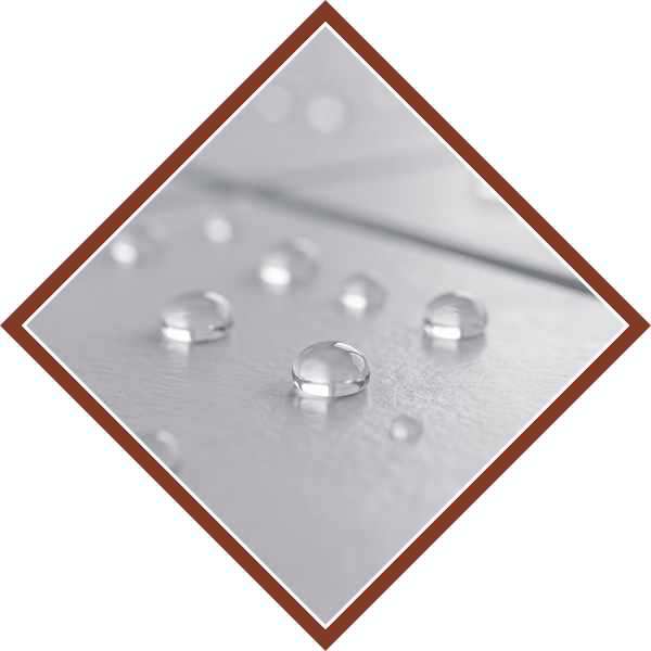 Close-up of water on a commercial concrete deck