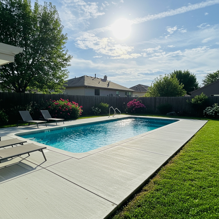 image of a concrete pool deck