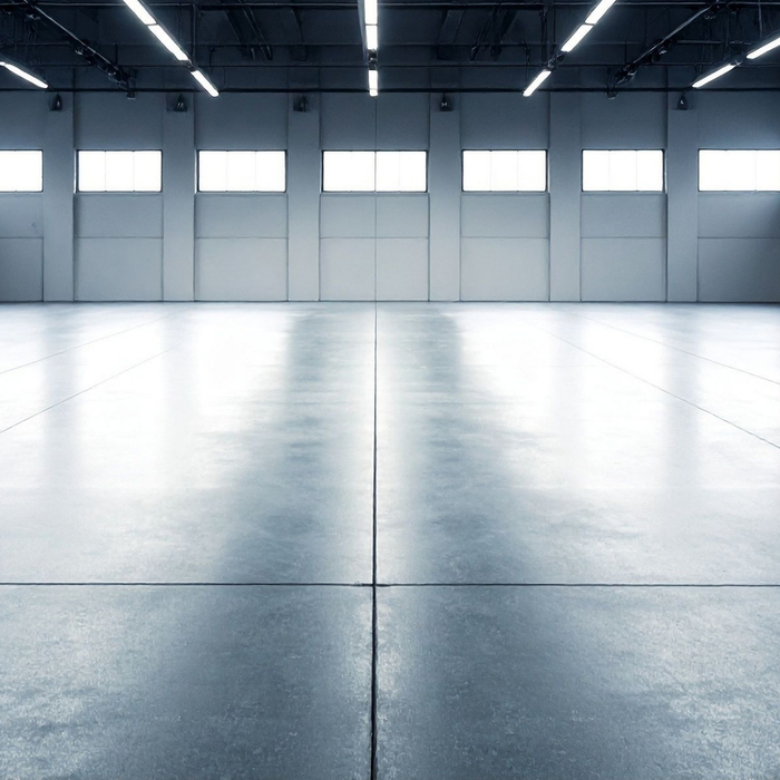 concrete floor coating being poured