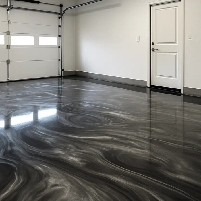 image of a metallic floor
