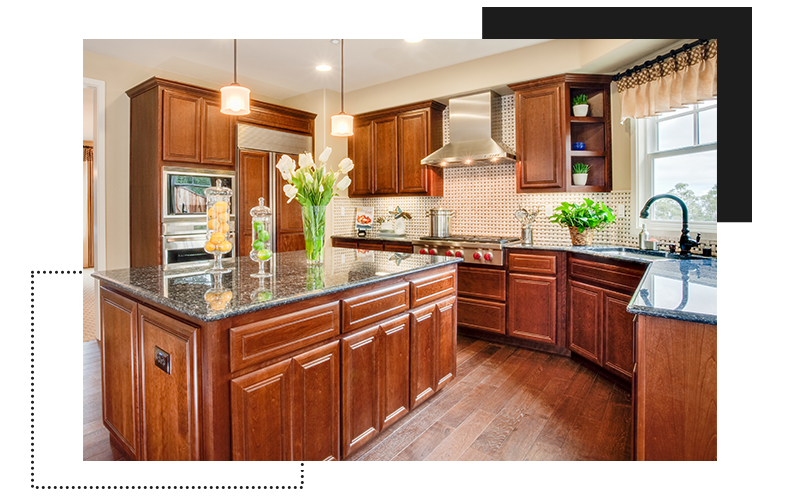 photo of dark brown cabinets