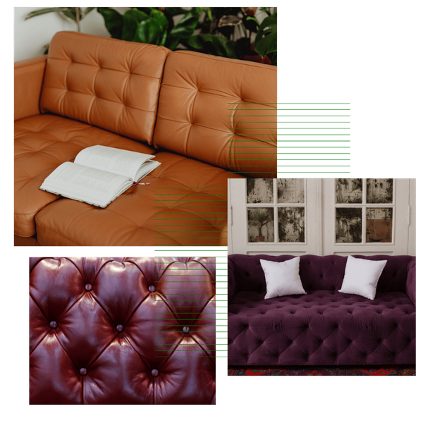 clean upholstery on couches