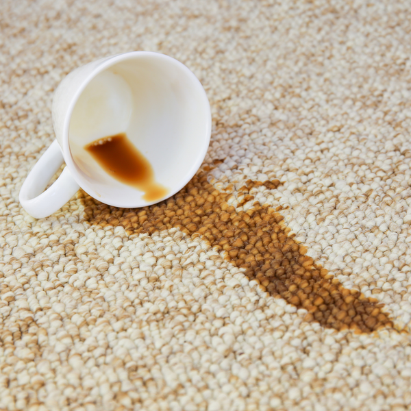 Coffee spilled on a carpet