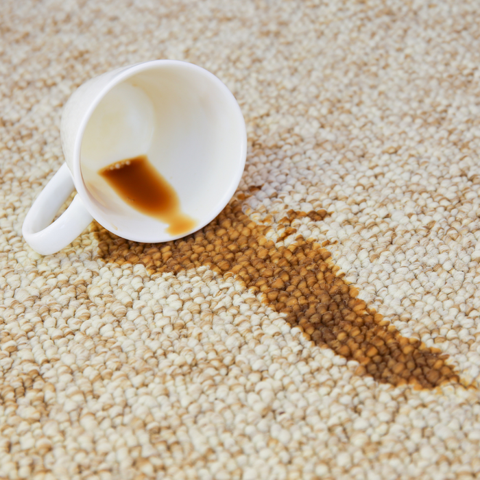 Coffee spilled on a carpet