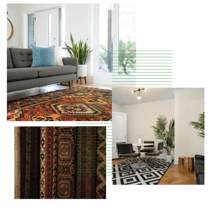 clean rug collage