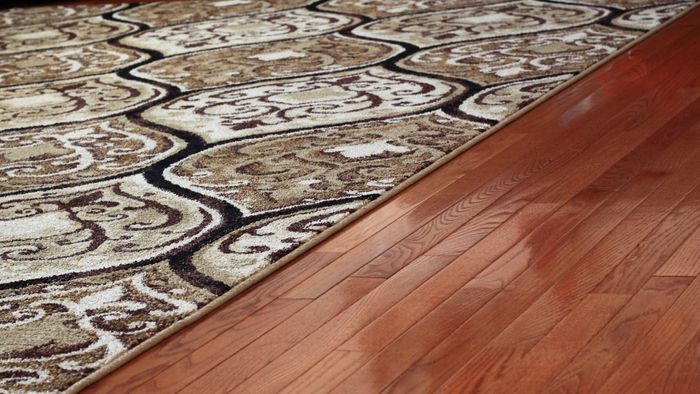 carpet on a wooden floor