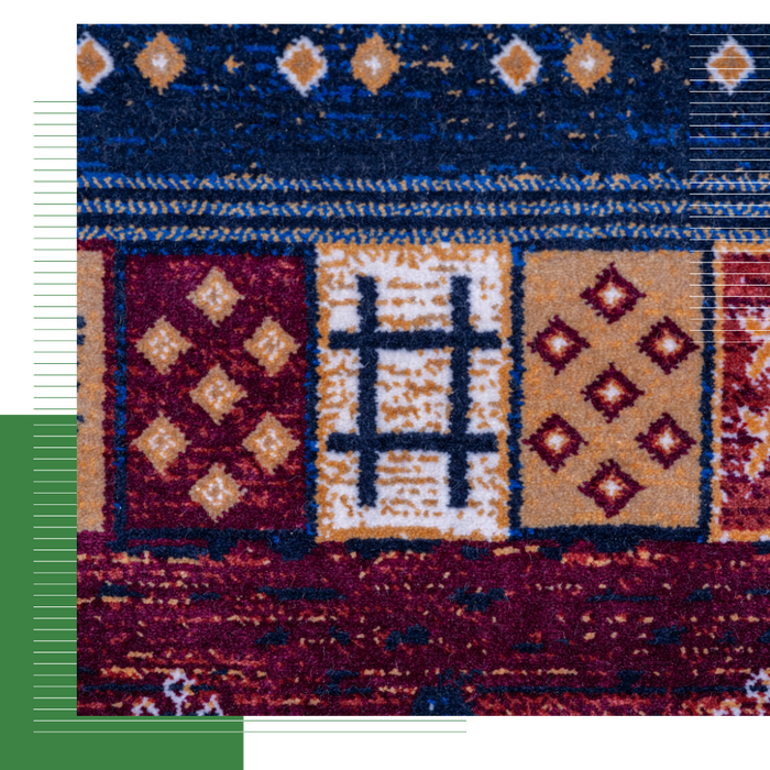 Antique colorful rug.