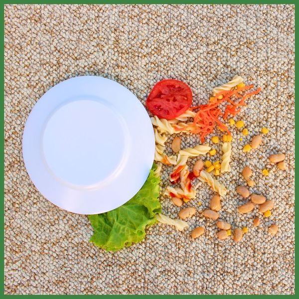 spilled food on carpet