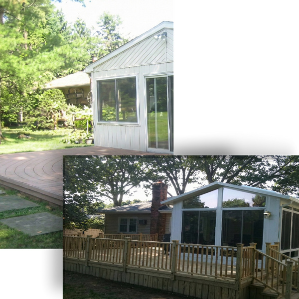 Remodeled wooden patios