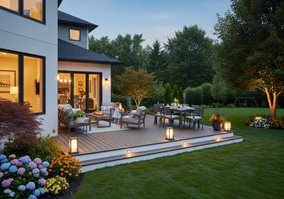 Outdoor Living Space at Twilight