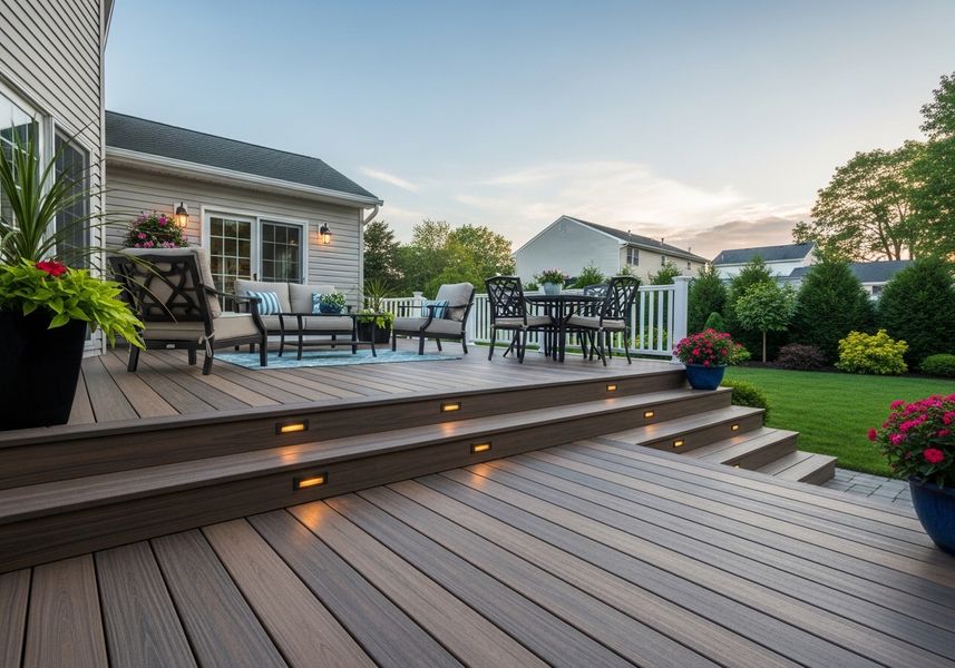 Backyard Deck with Outdoor Furniture