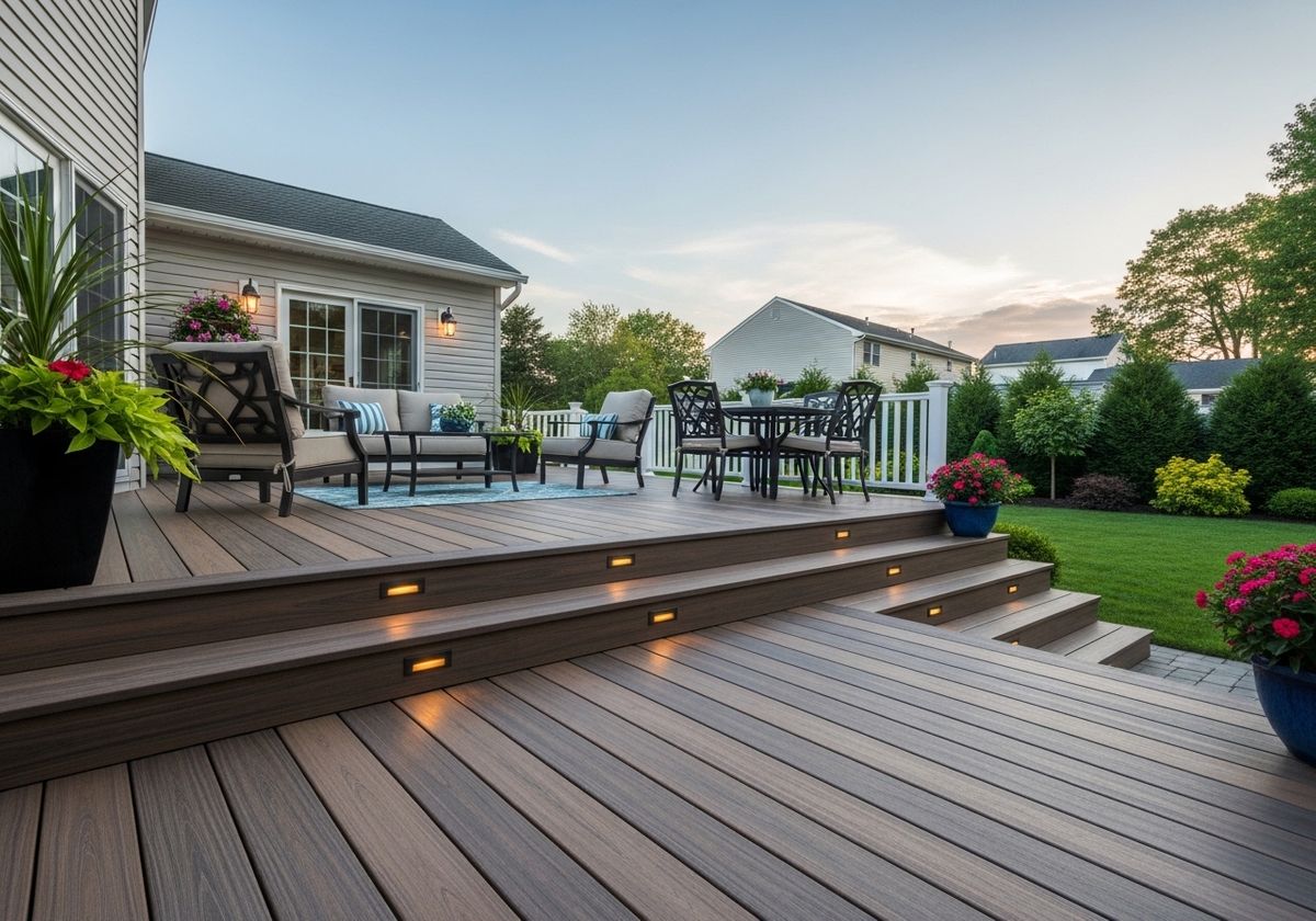 Backyard Deck with Outdoor Furniture