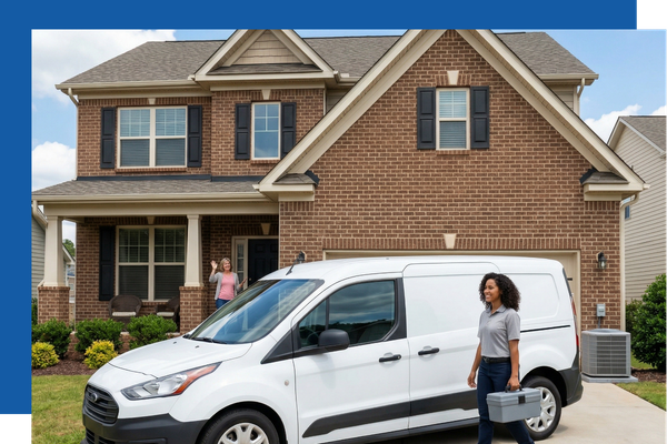 HVAC Contractor arriving at a home