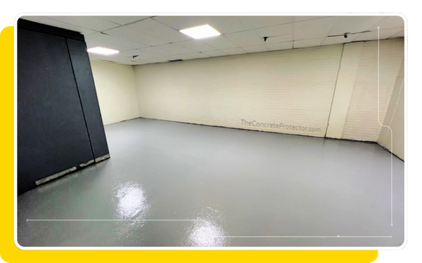 gray concrete floor coating