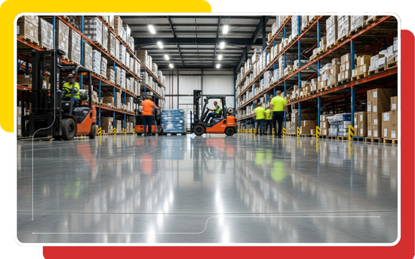 image of a concrete floor in a warehouse