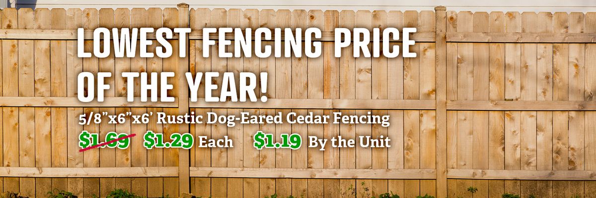 Lowest Fencing Price Of The Year