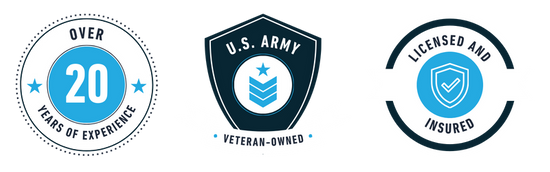 over 20 years over experience, U.S. army veteran-owned, licensed and insured