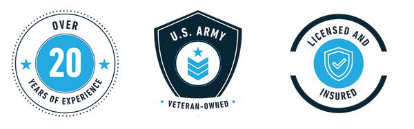 over 20 years over experience, U.S. army veteran-owned, licensed and insured
