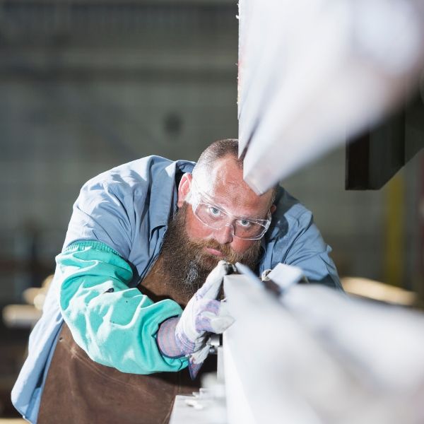 man with metal