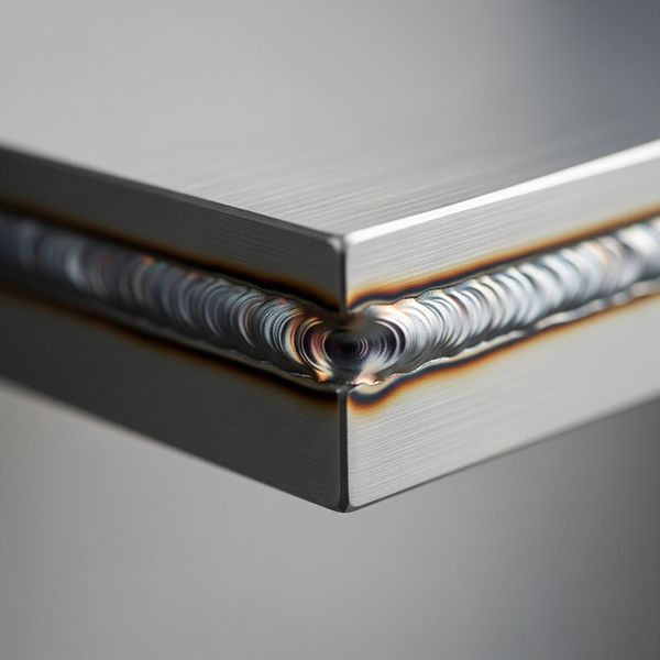 A detailed view of a smooth, strong weld seam on metal, showcasing expert fabrication.