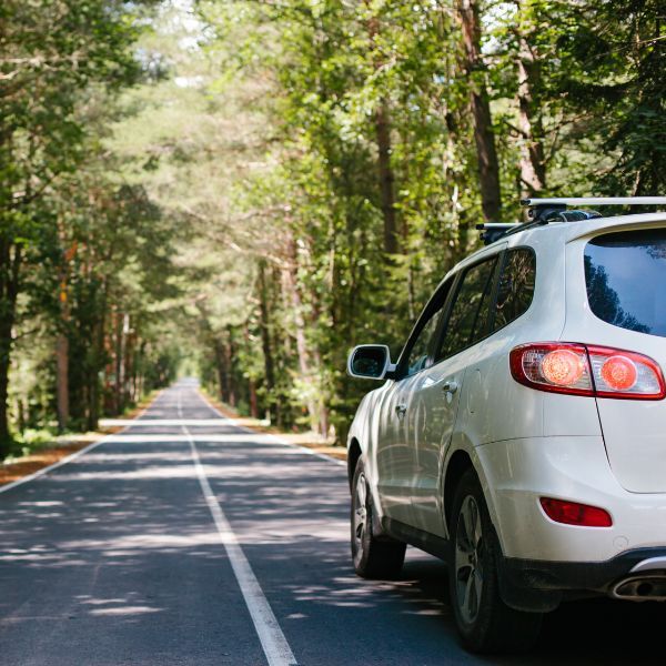 car driving on the road