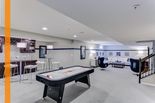 a finished basement