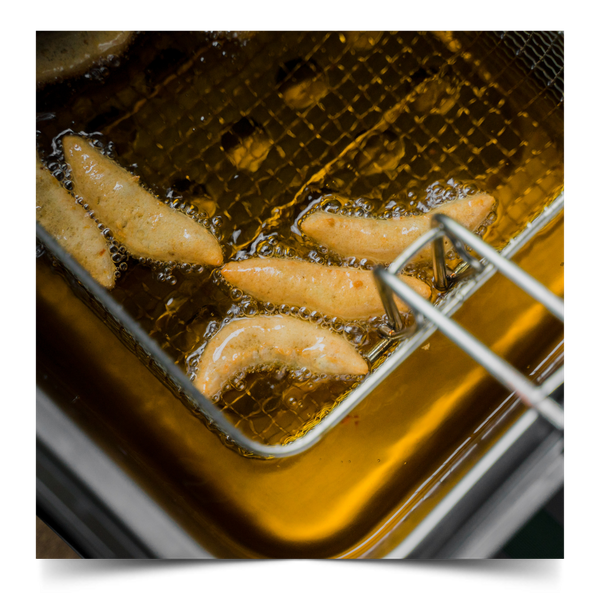 Food in a fryer