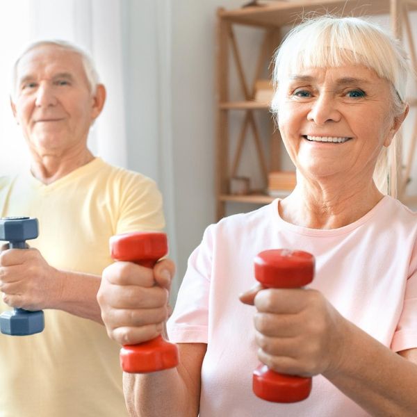 Image of seniors in a fitness class
